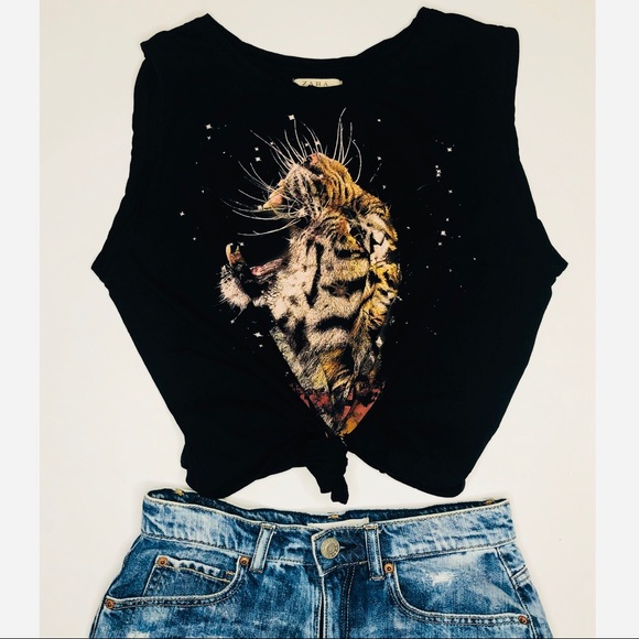 Zara Tops - Zara Tiger Power Muscle Tank Top